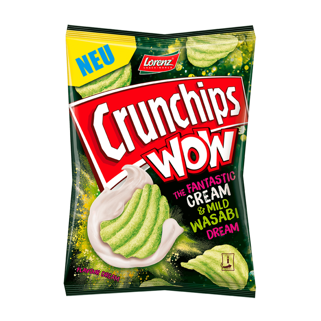 Crunchips WOW The Fantastic Cream and Mild Wasabi Dream