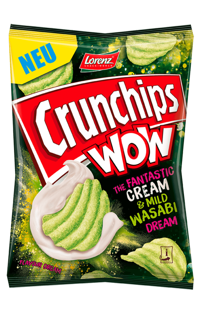 Crunchips WOW The Fantastic Cream & Mild Wasabi Dream