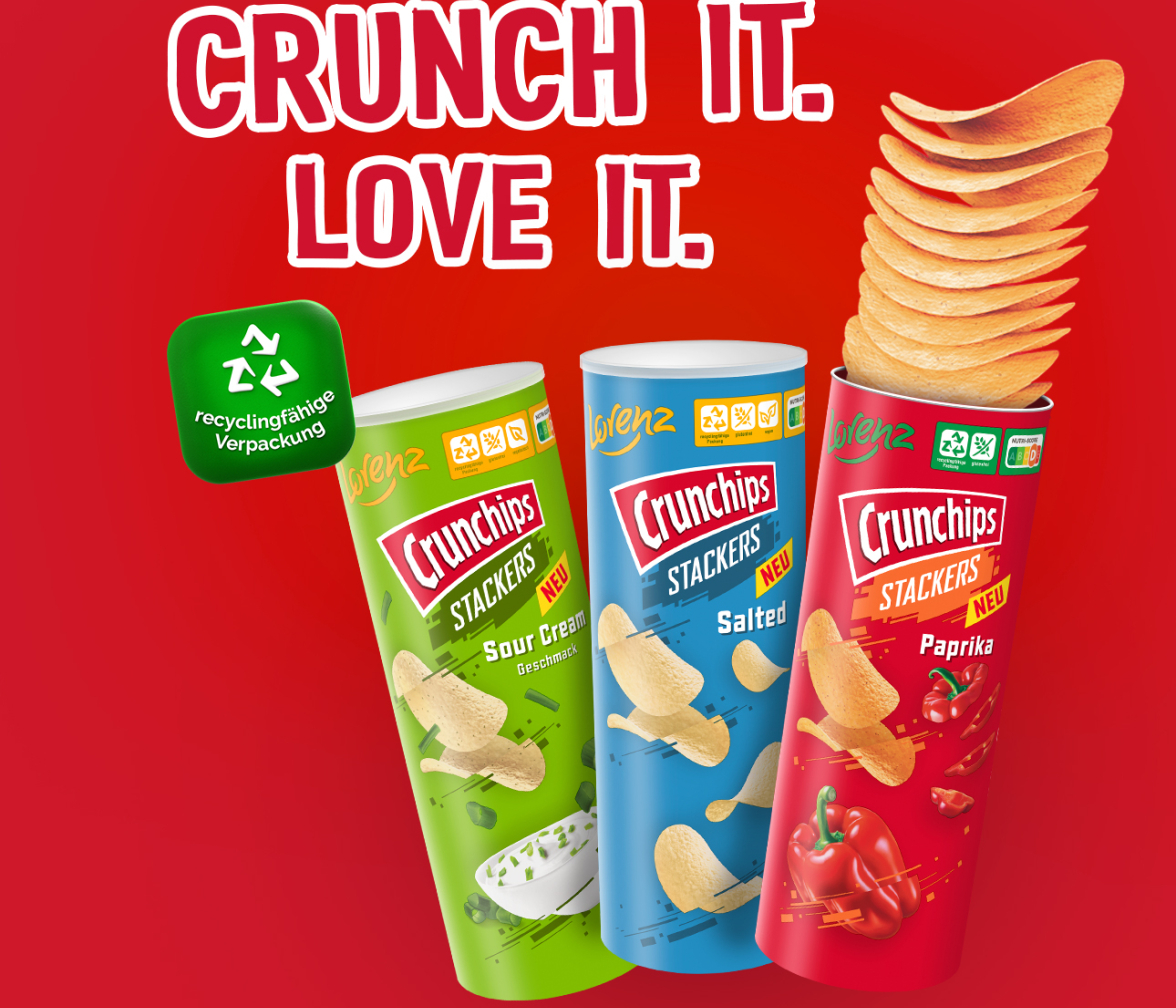 Crunchips Stackers recycling
