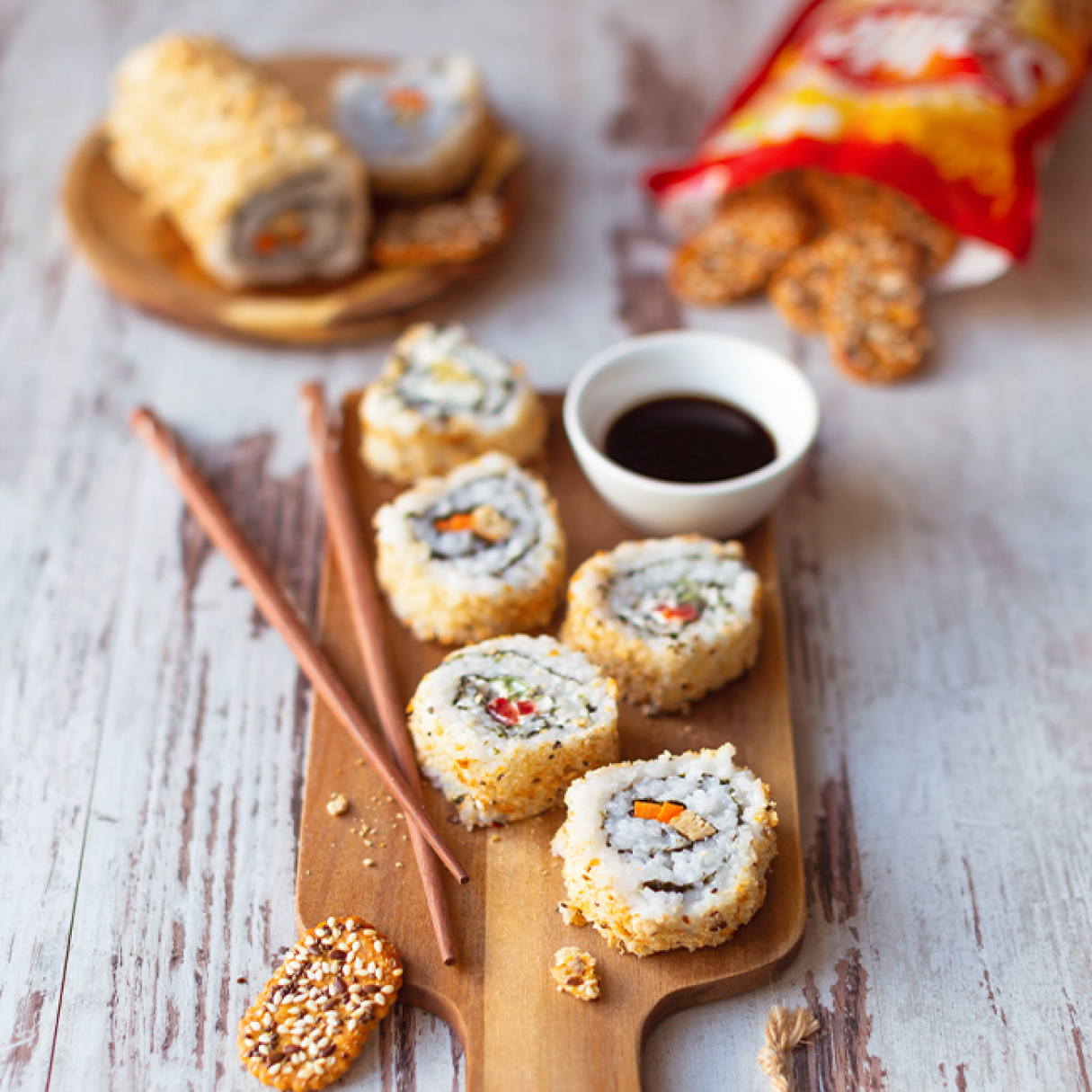 Selbst gemachtes Sushi mit PausenCracker (Inside-Out)
