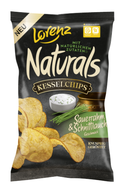 Naturals Kesselchips Sauerrahm & Schnittlauch Geschmack