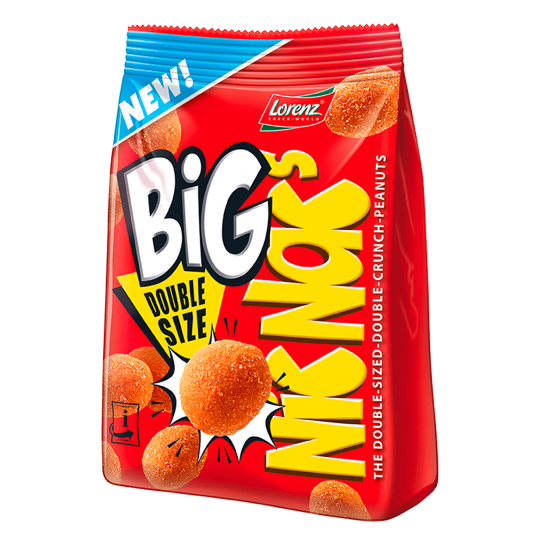Extra große Erdnüsse, noch mehr Crunch: NicNac’s, das Original für herzhaft würzigen Erdnuss-Genuss in knuspriger  Teighülle, wird jetzt „BIG“.