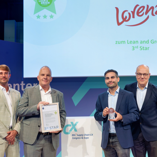 Lorenz mit Lean and Green 3rd Star ausgezeichnet